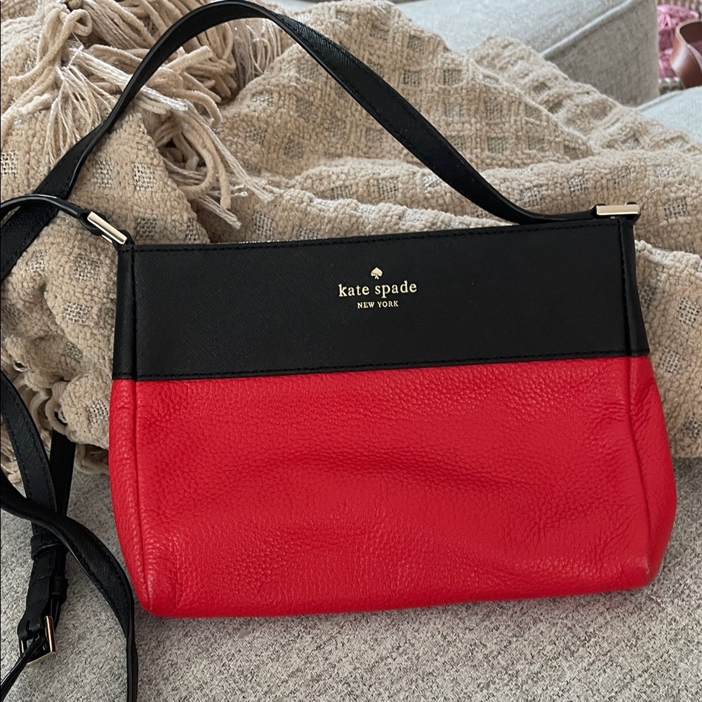 Kate Spade red and black crossbody